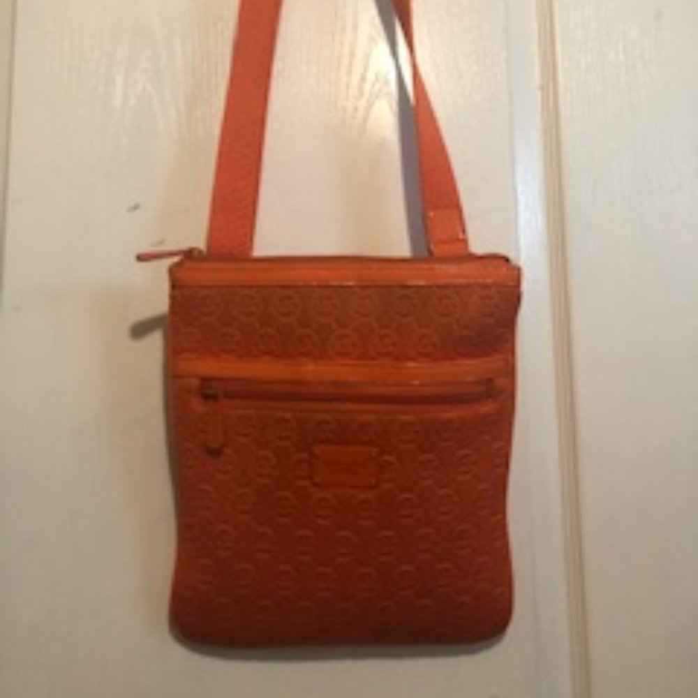 MK Michael Kors Logo Orange Neoprene Crossbody bag